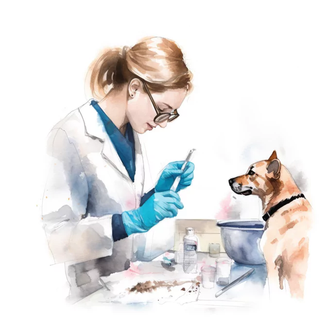 female veterinarian performing a specialized bloodwork te 0913c2e0 2bdc 42fc 84eb ef83ce510ea0.png