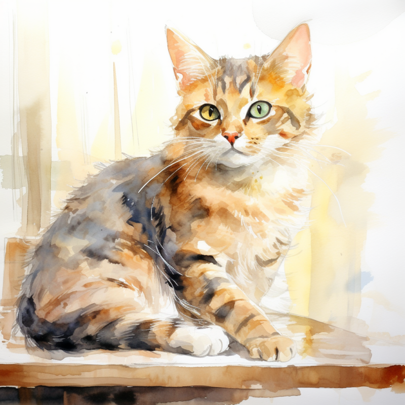vadrgvet a cat touching its ears living room loose watercolor s 69ff1135 65c1 4e36 9e44 865c2005710f