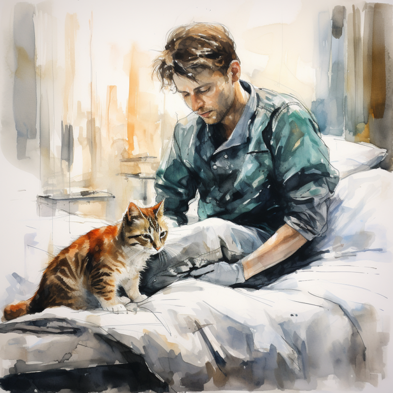 vadrgvet a modern veterinarian examining a cat lying on the bed aa57bea3 f3ed 45da 8f9c e234d8513542