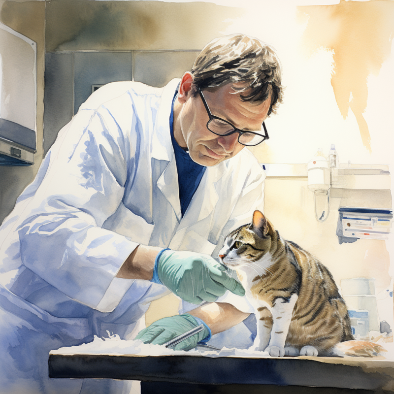 vadrgvet a veterinarian examining a cats eye loose watercolor s 31aa44da a089 4501 b394 35883e7d0427