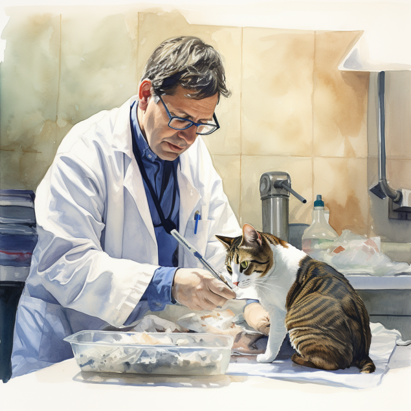 vadrgvet a veterinarian examining a cats eye loose watercolor s b35c1f0e 878e 4529 bf9f c4432df4f3a4