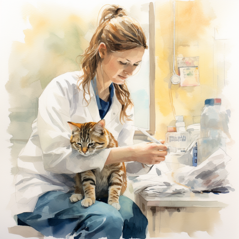 vadrgvet a veterinarian petting a cat at the vet clinic loose w cb2a8462 ecb1 4b55 953a 6edce8e4730e