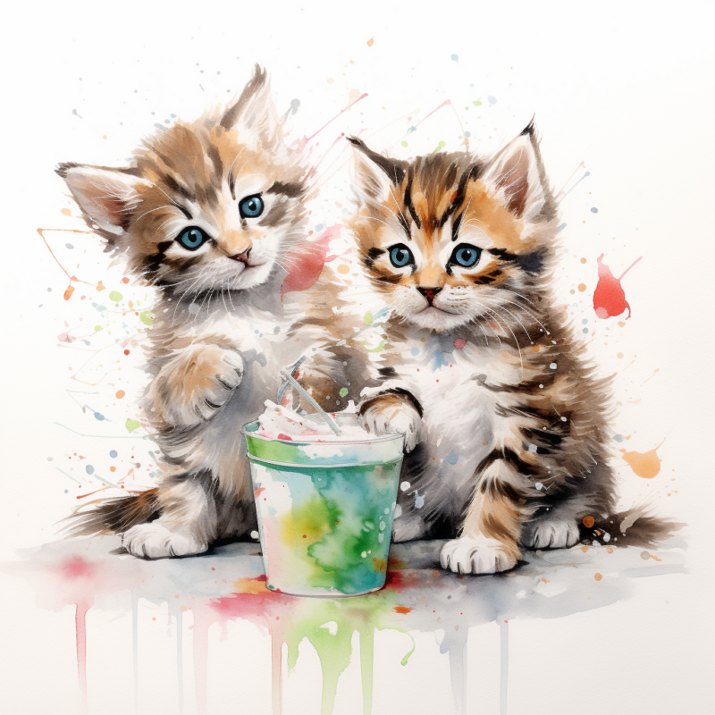 vadrgvet three newborn kittens drinking milk loose watercolor s 45663385 c705 4412 a407 a3d38a153498