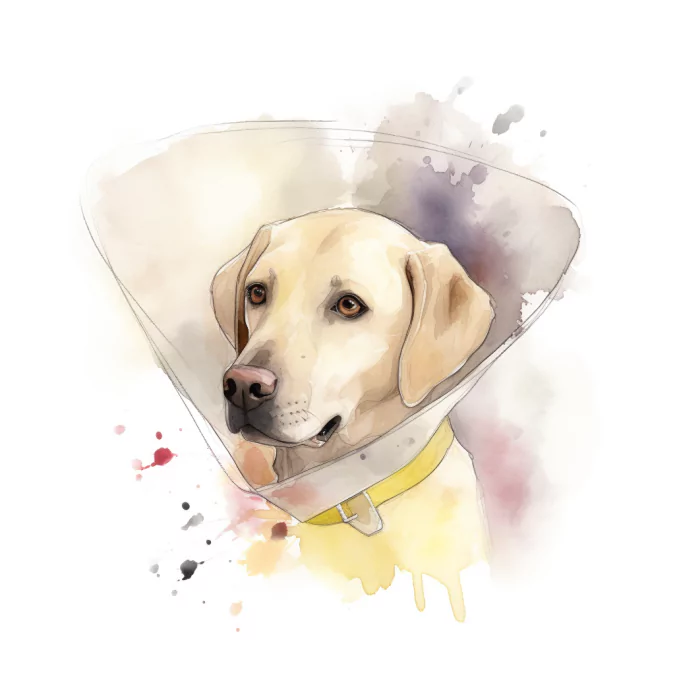 yellow labrador dog with an elizabethan collar cone aroun 332c5e53 4139 4566 8ab4 c171a1794027.png