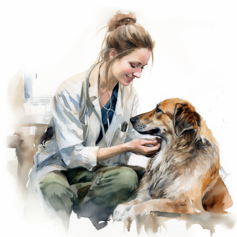 vadrgvet a modern woman veterinarian petting a dog loose waterc 484335f6 65b7 4d00 851e 7d102db9728f